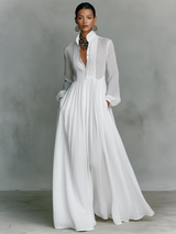 Maeve | Maxi Shirtdress in Cotton-Linen
