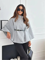 Vivienne | High-Neck Cape Sleeve Jacket