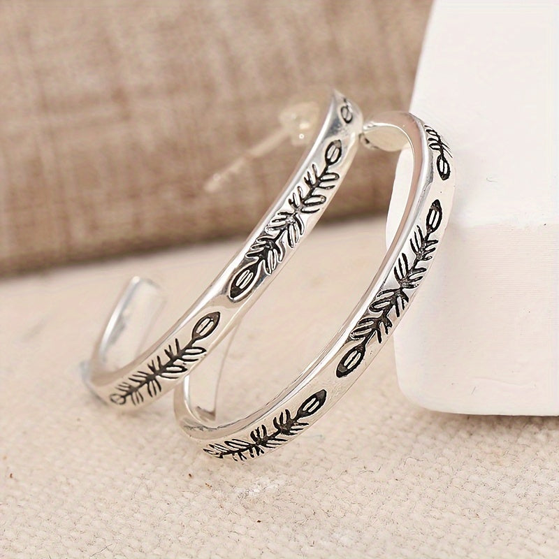 Marina | Silvery Statement Hoop Earrings