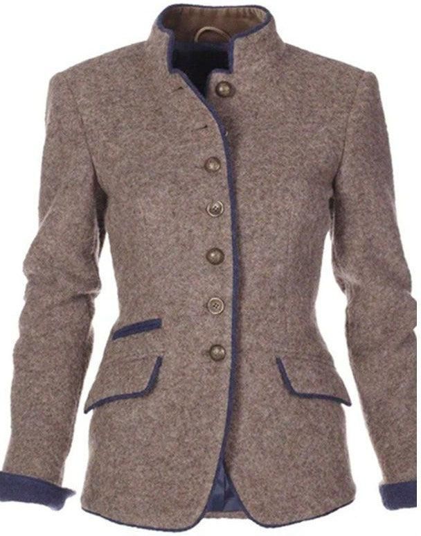 Vivienne | Tailored Tweed Button-Front Jacket