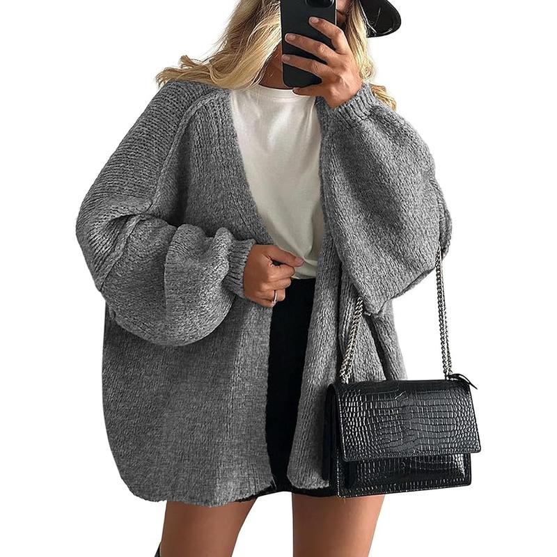 Veronika | Oversized Lantern Sleeve Knit Cardigan