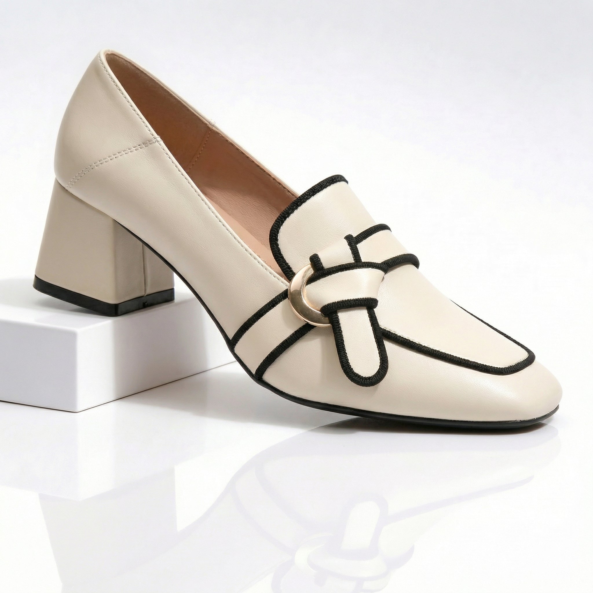 Gretchen | Outline Heeled Loafers