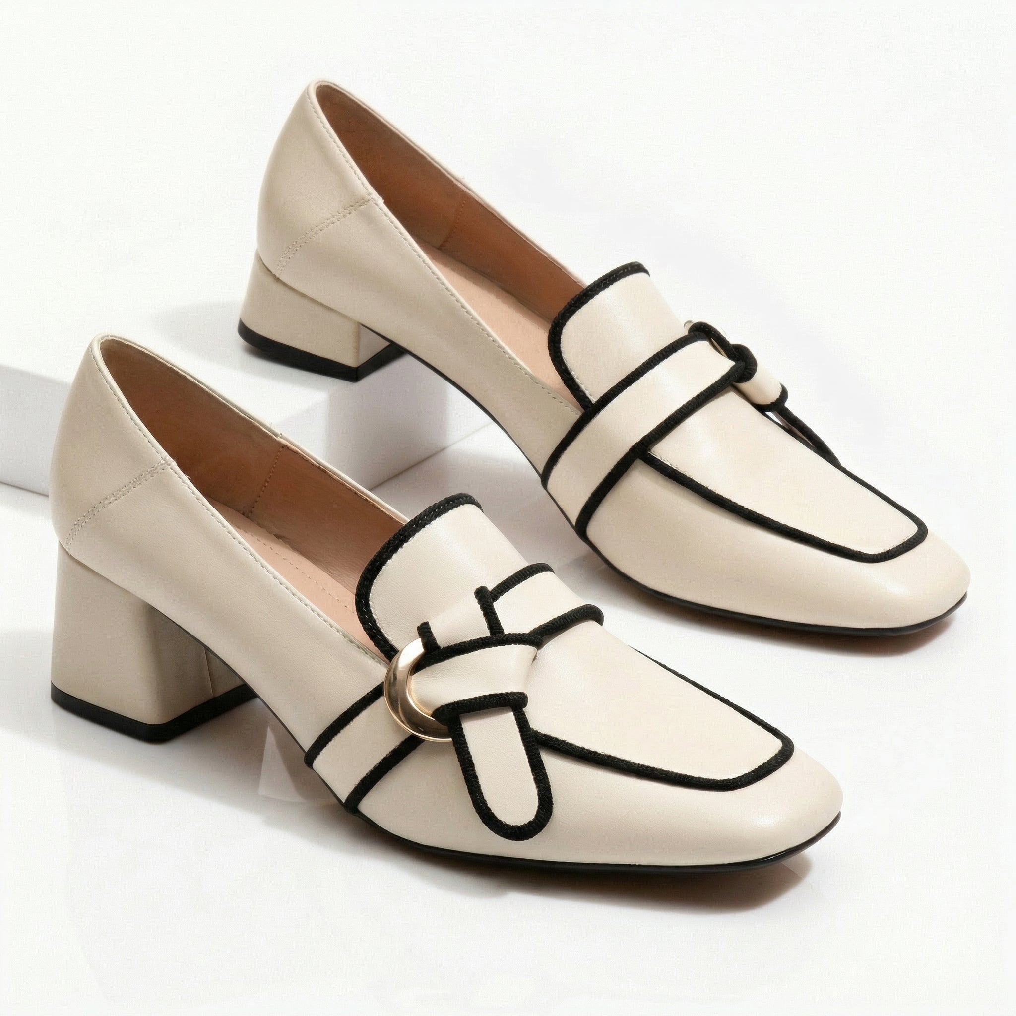 Gretchen | Outline Heeled Loafers