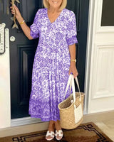 Medina | Floral Wrap Midi Dress