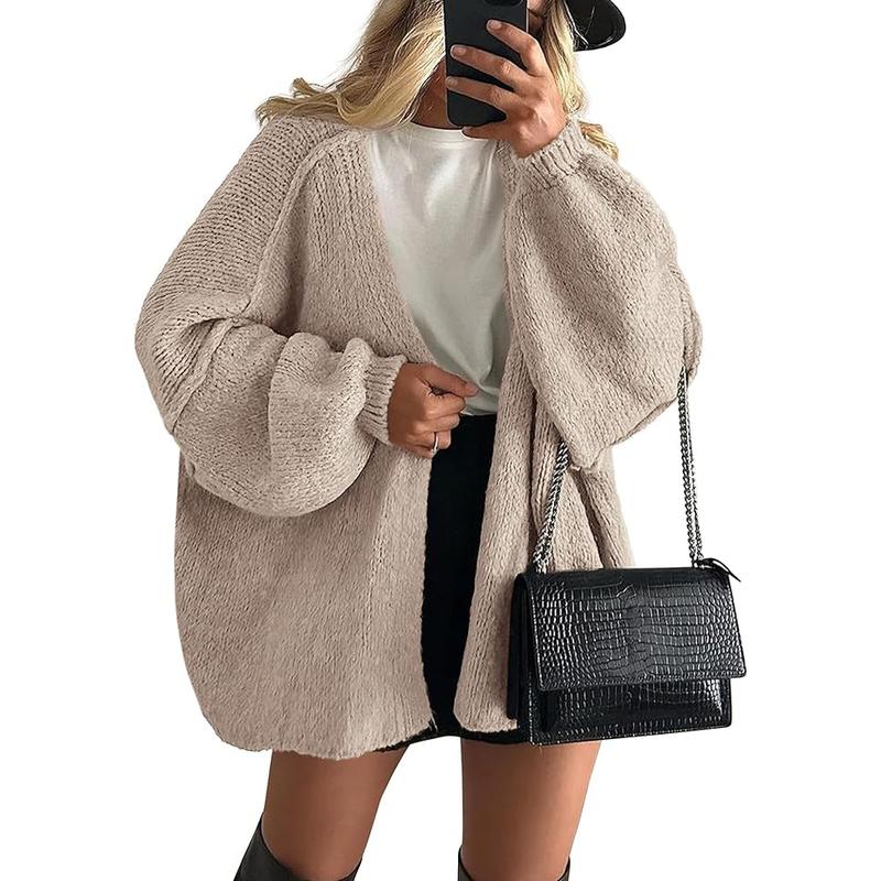 Veronika | Oversized Lantern Sleeve Knit Cardigan