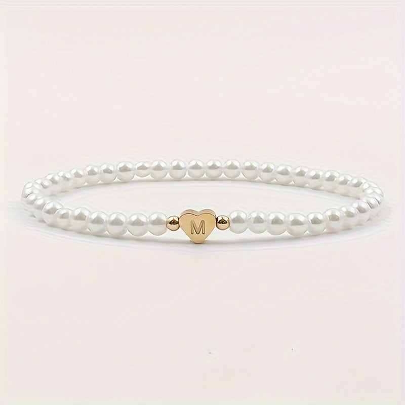 Jocelyn | Initial Heart Charm Bracelet