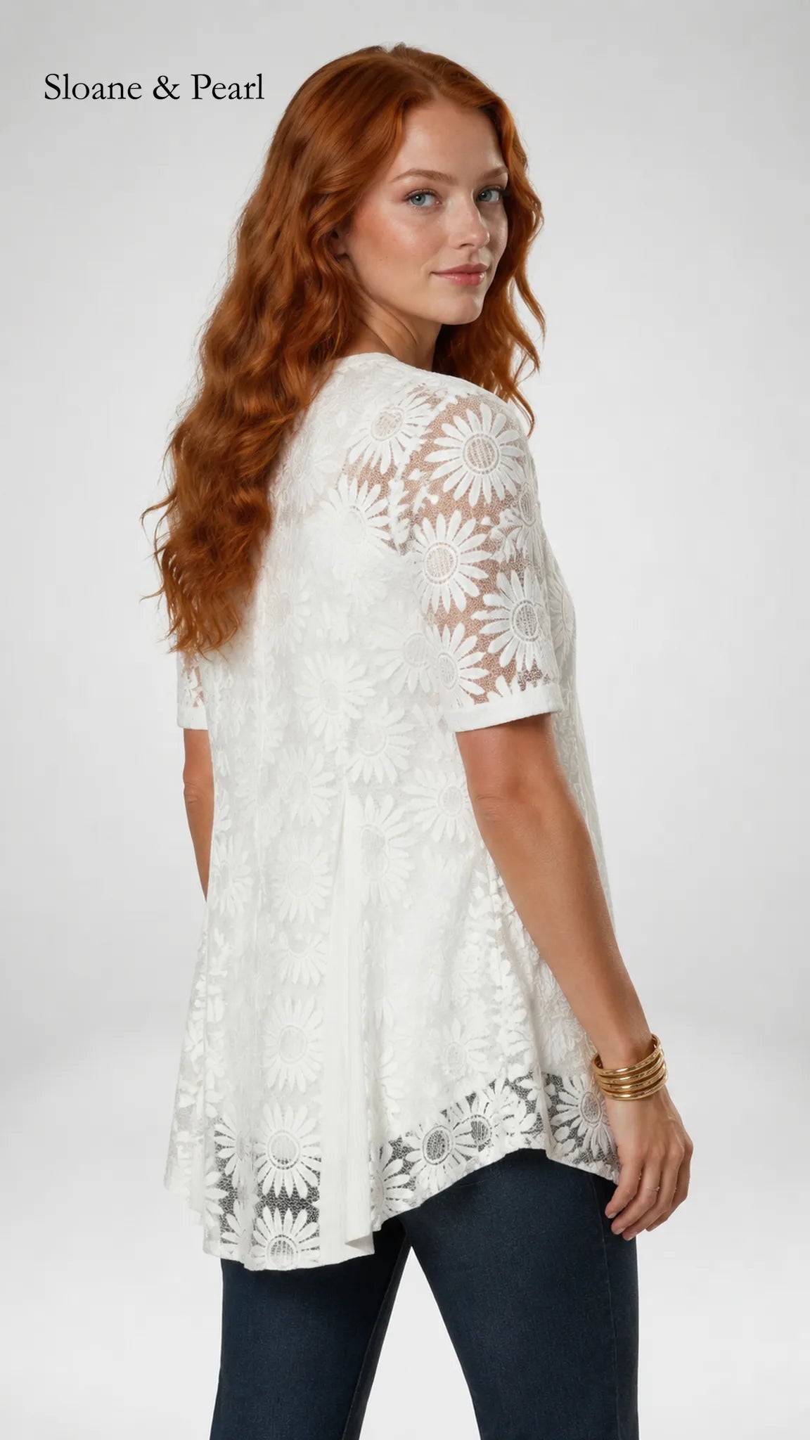 Karla | Lace Short-Sleeve Blouse