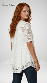 Karla | Lace Short-Sleeve Blouse