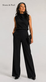 Valborg | Sleeveless Wide-Leg Jumpsuit