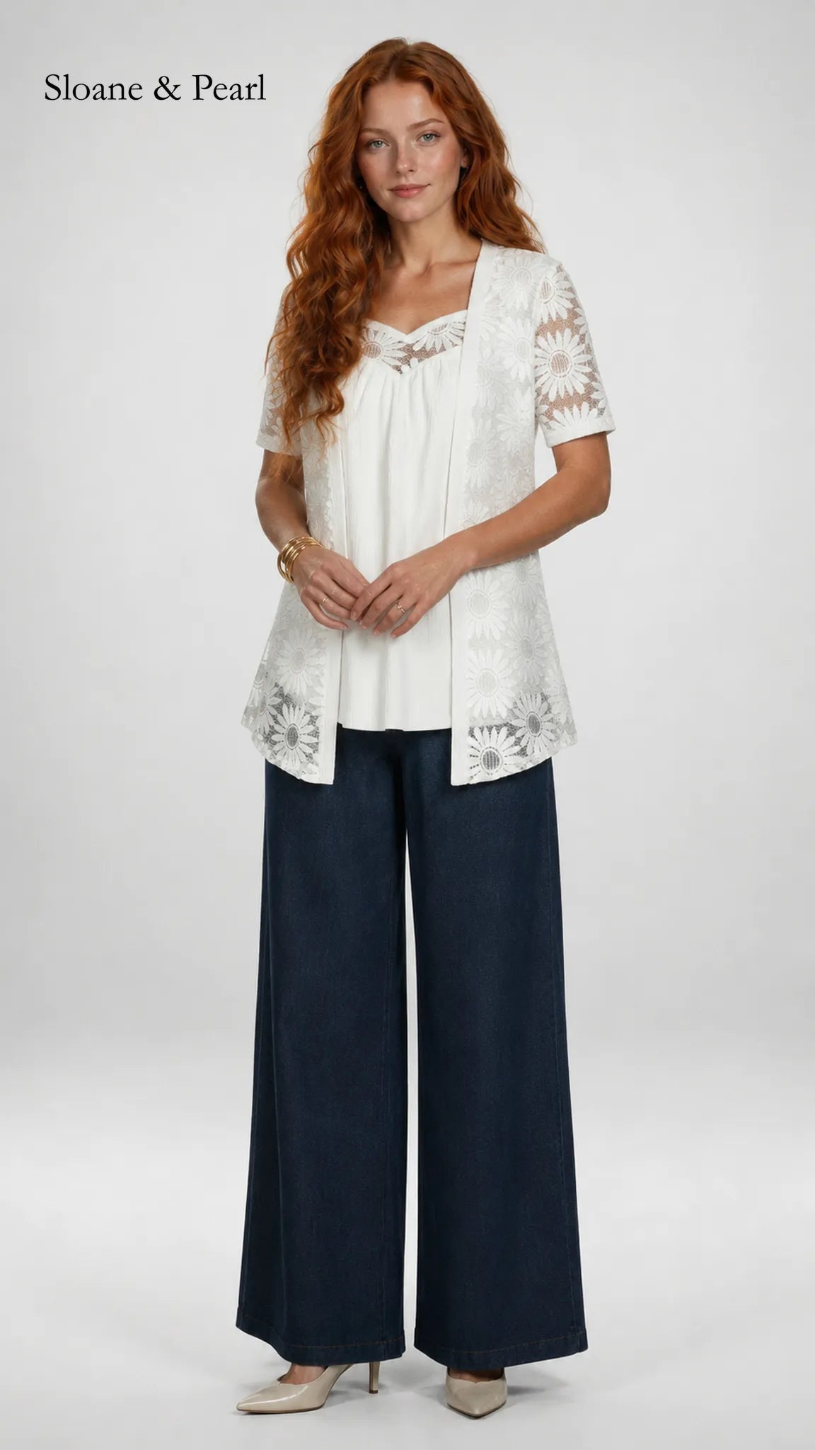 Karla | Lace Short-Sleeve Blouse