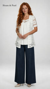 Karla | Lace Short-Sleeve Blouse