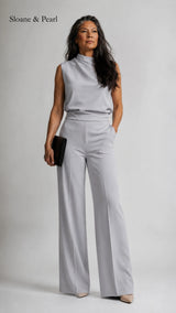Valborg | Sleeveless Wide-Leg Jumpsuit