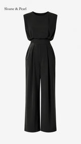 Kristina | Belted Fluid Jumpsuit