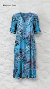 Vonnie | Vibrant Midi Dress Drape