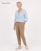 Shyanne | Vintage Floral Embroidered Frill Shirt