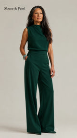 Valborg | Sleeveless Wide-Leg Jumpsuit