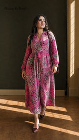 Vonnie | Vibrant Midi Dress Drape