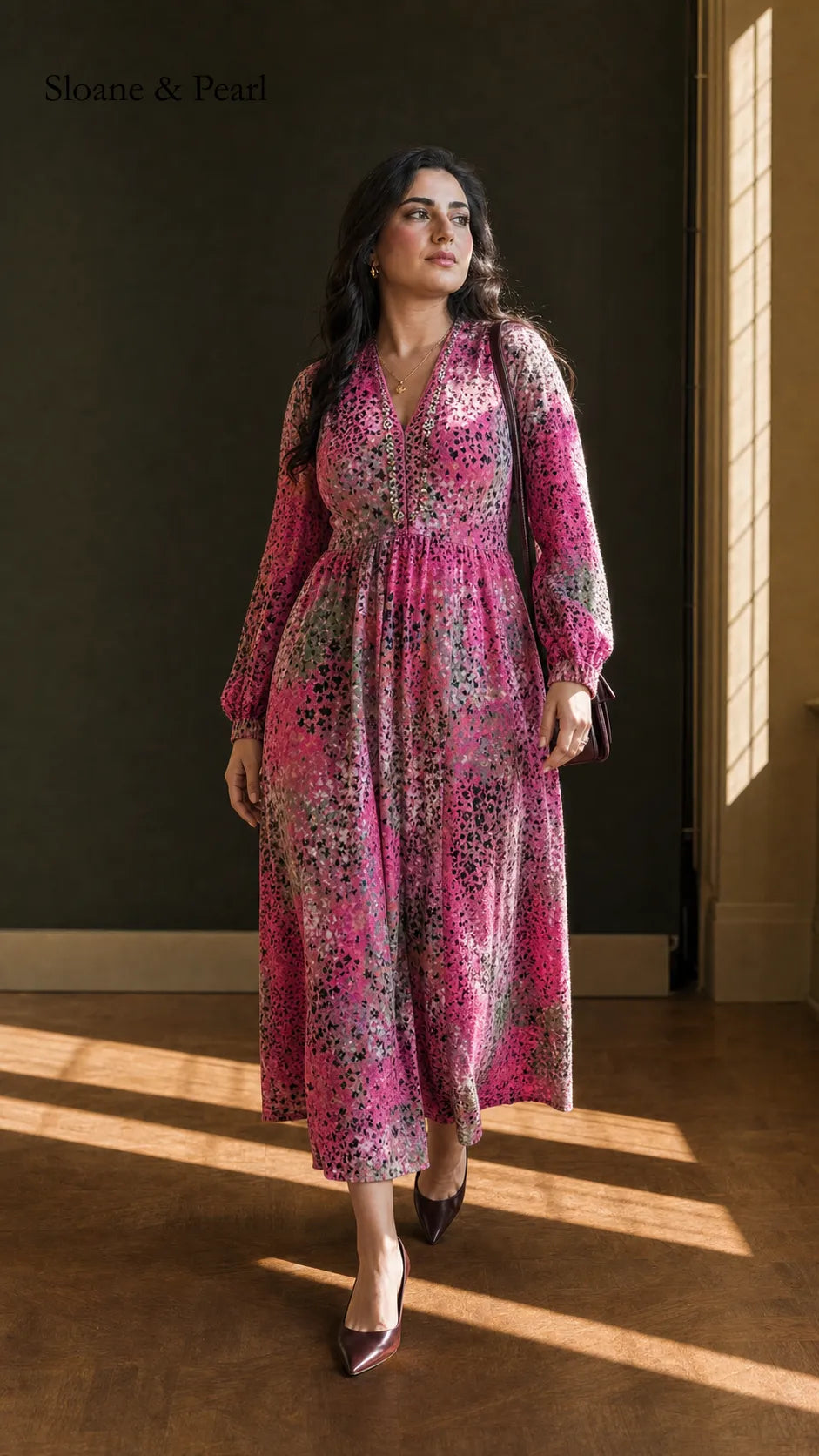 Vonnie | Vibrant Midi Dress Drape