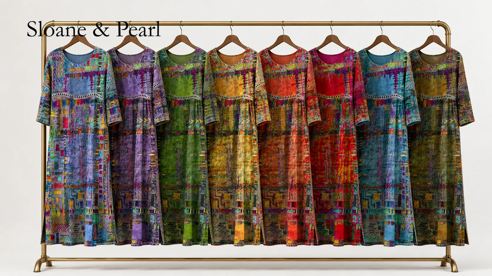 Oona | Denim Dress with Ethnic Patchwork