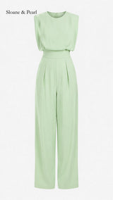 Kristina | Belted Fluid Jumpsuit