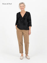 Shyanne | Vintage Floral Embroidered Frill Shirt