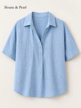 Celia | Collar Button-Down Blouse
