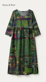 Oona | Denim Dress with Ethnic Patchwork