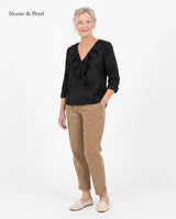 Shyanne | Vintage Floral Embroidered Frill Shirt