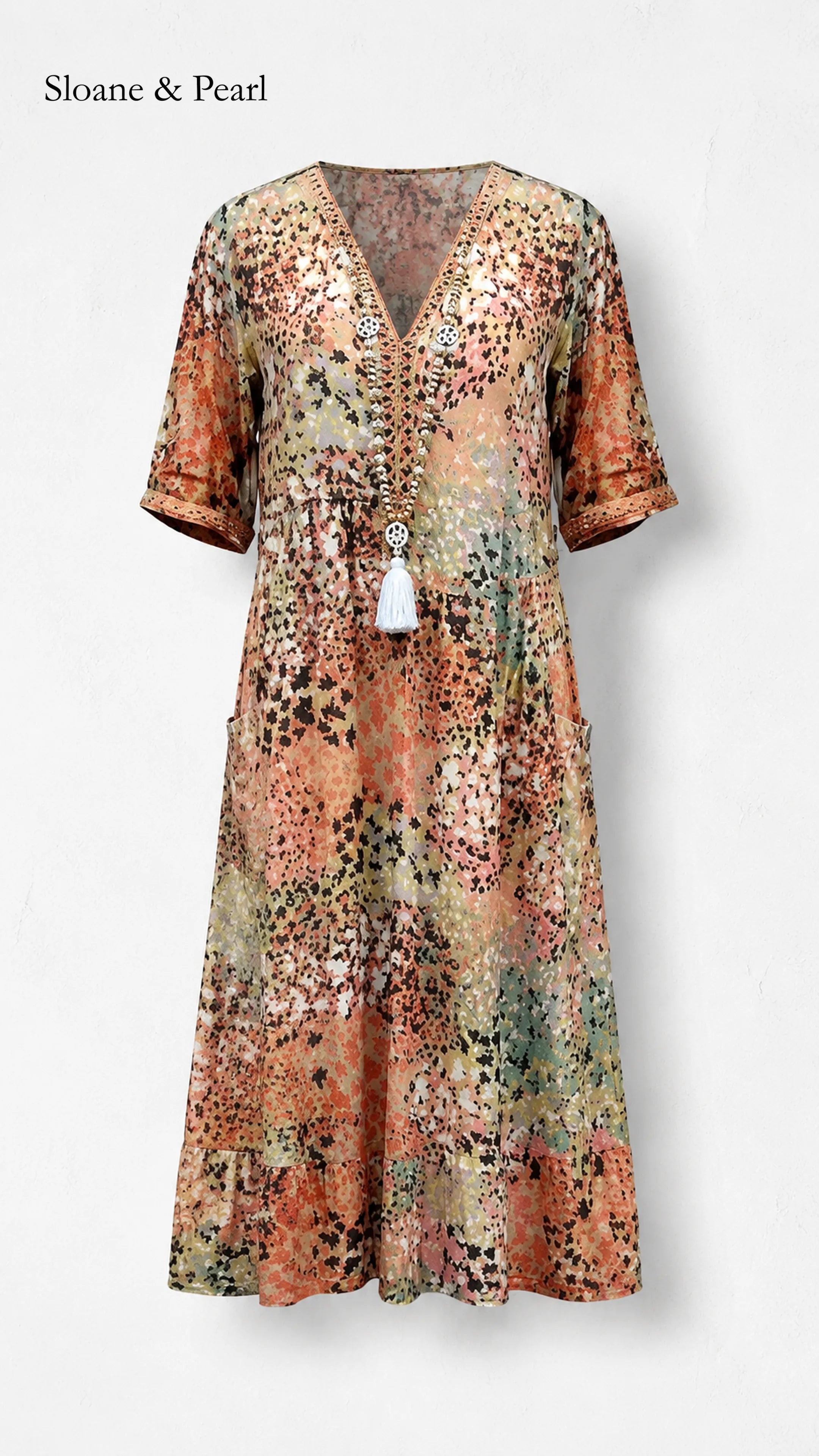 Vonnie | Vibrant Midi Dress Drape