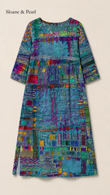 Oona | Denim Dress with Ethnic Patchwork