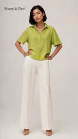 Celia | Collar Button-Down Blouse