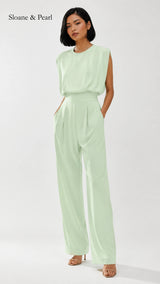Kristina | Belted Fluid Jumpsuit