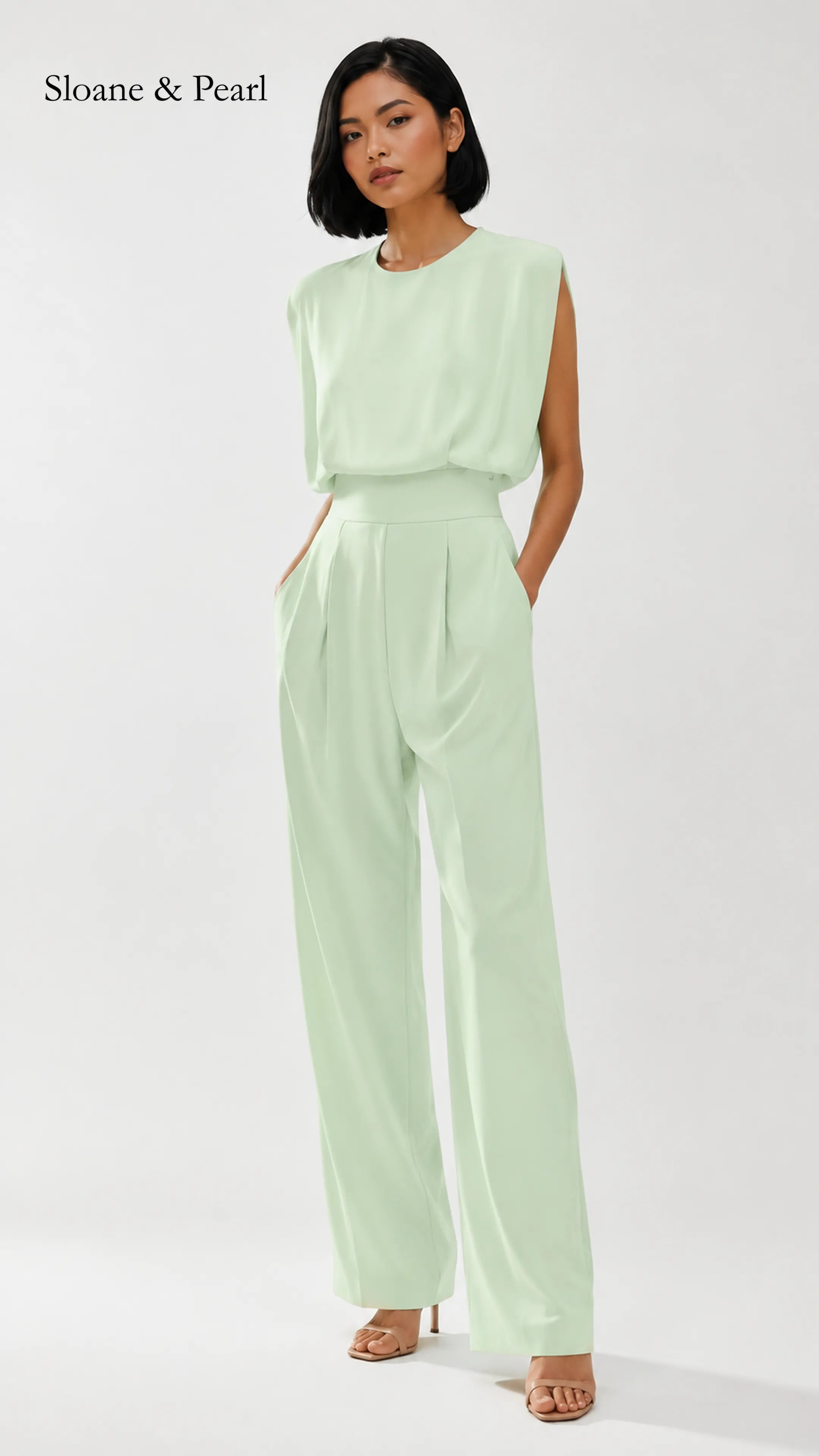 Kristina | Belted Fluid Jumpsuit