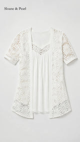 Karla | Lace Short-Sleeve Blouse