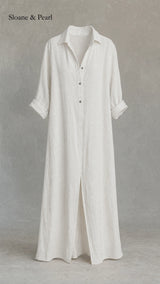Francelia | Relaxed V-Neck Button Maxi