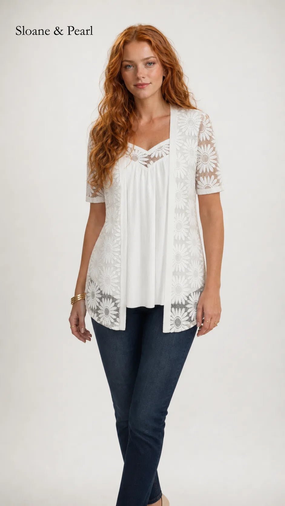 Karla | Lace Short-Sleeve Blouse