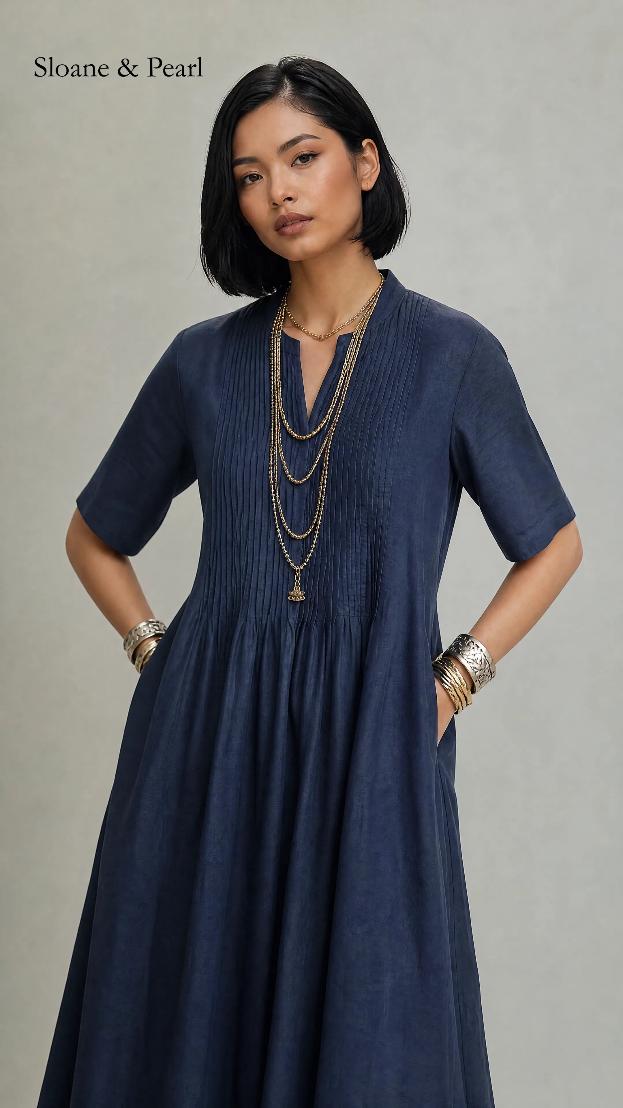 Oaklee | Pleated Dress