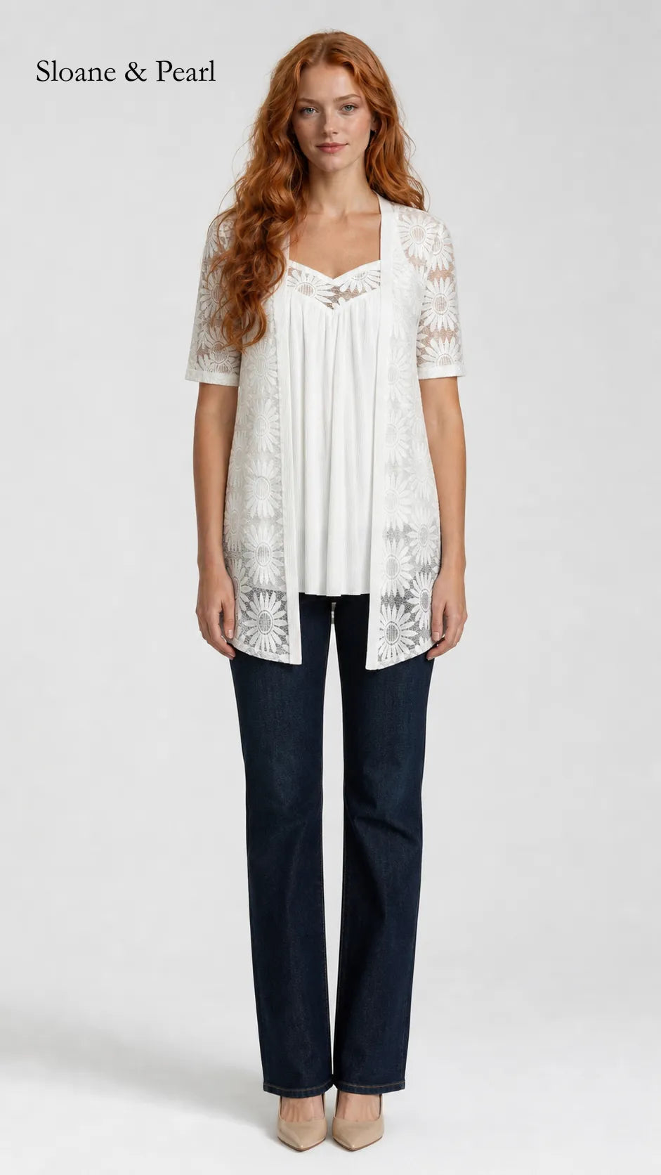 Karla | Lace Short-Sleeve Blouse