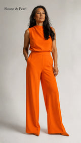 Valborg | Sleeveless Wide-Leg Jumpsuit