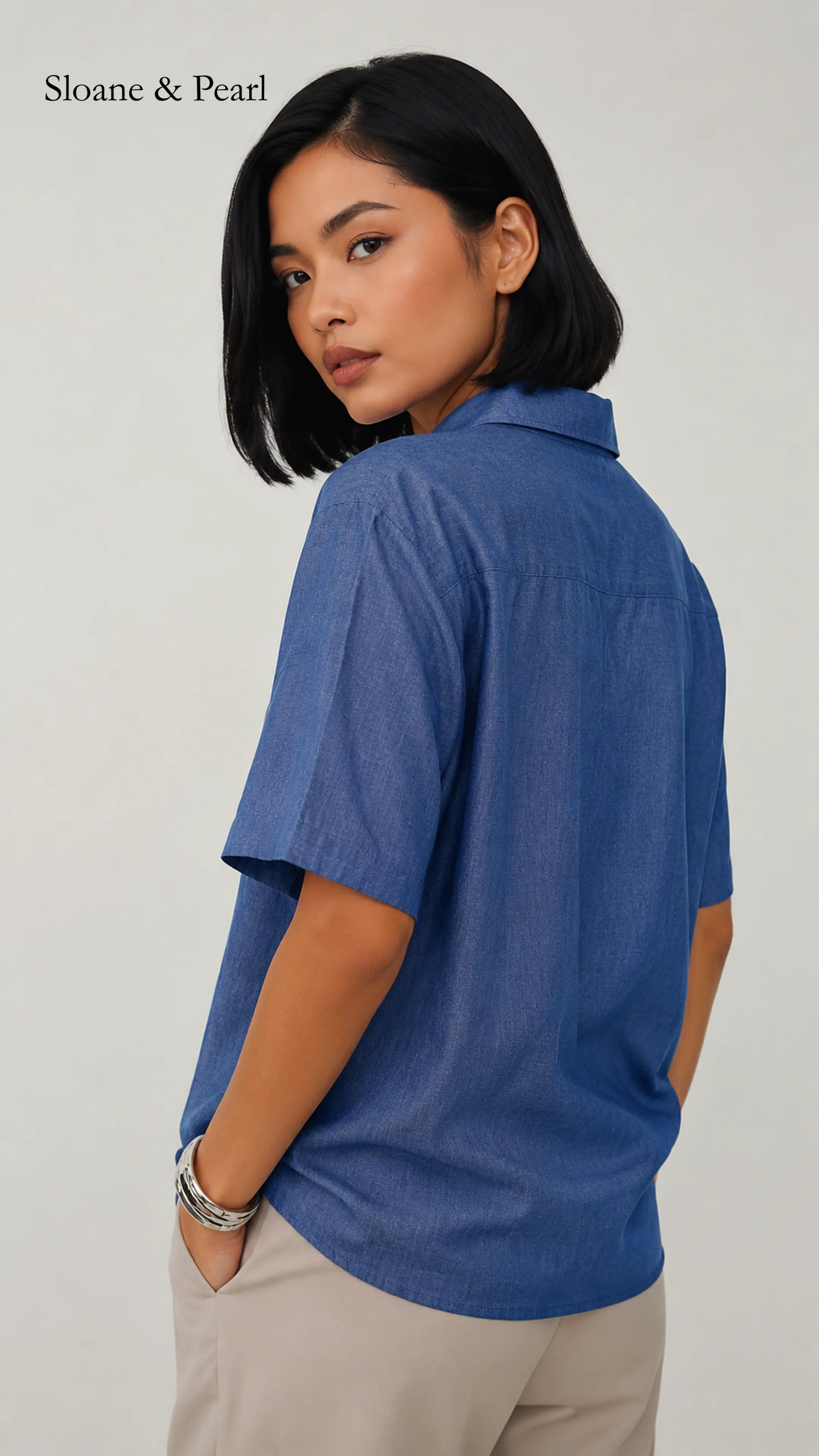 Celia | Collar Button-Down Blouse