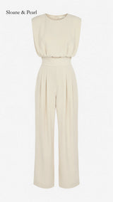 Kristina | Belted Fluid Jumpsuit