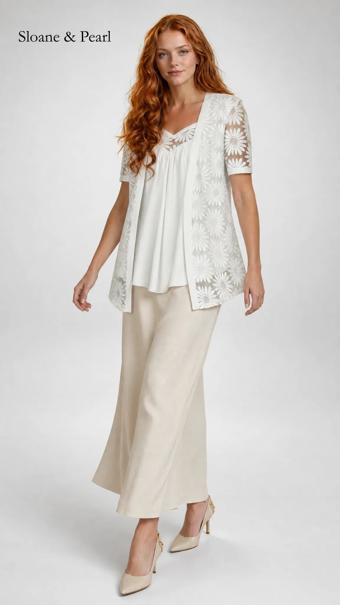 Karla | Lace Short-Sleeve Blouse