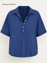 Celia | Collar Button-Down Blouse