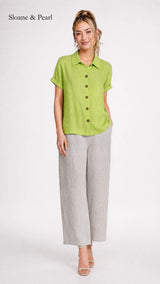 Sudie | Button-Front Cotton Blouse
