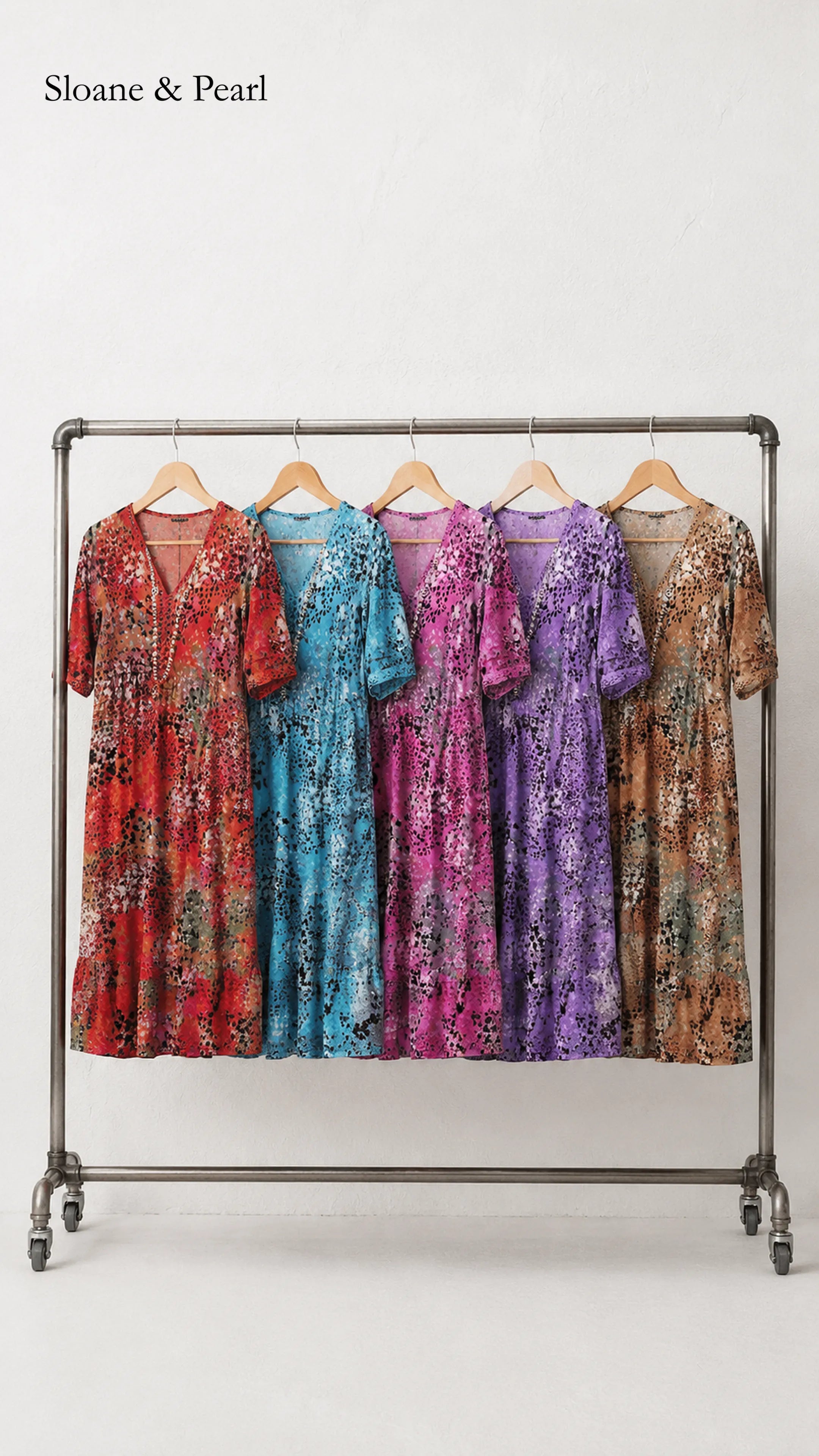 Vonnie | Vibrant Midi Dress Drape