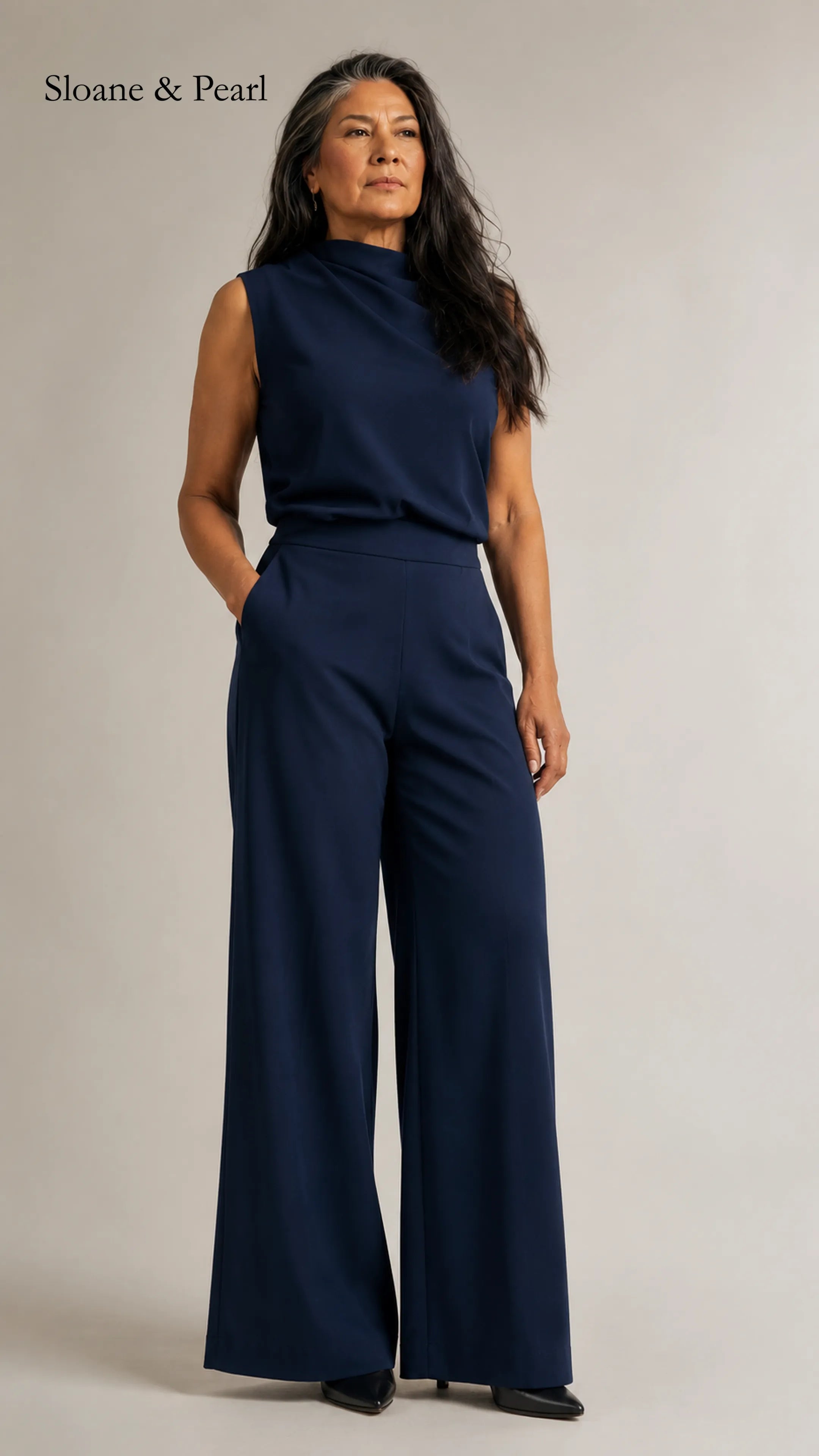 Valborg | Sleeveless Wide-Leg Jumpsuit
