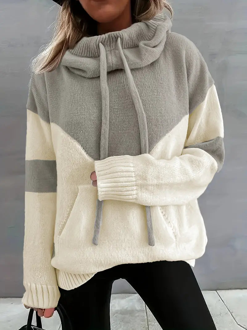 Céleste | Dual-Tone Cosy Relaxed Hoodie