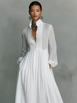 Maeve | Maxi Shirtdress in Cotton-Linen