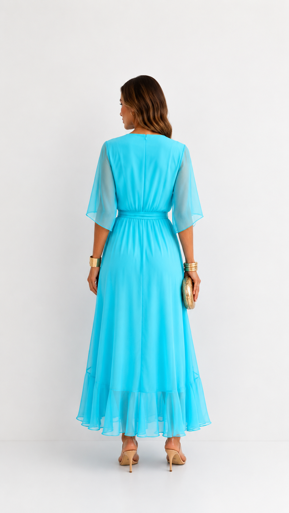 Yolande | Chiffon Wrap Maxi Dress