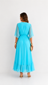 Leanna | Chiffon Wrap Maxi Dress
